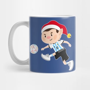 Argentina football Christmas elf. Football World Cup soccer t-shirt Mug